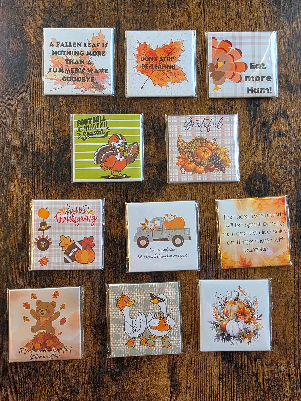 Fall / Thanksgiving Pre-Made Magnets